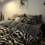 Four piece set of washed cotton bed sheets and duvet covers three piece set of bedding for single student dormitories - Korvel