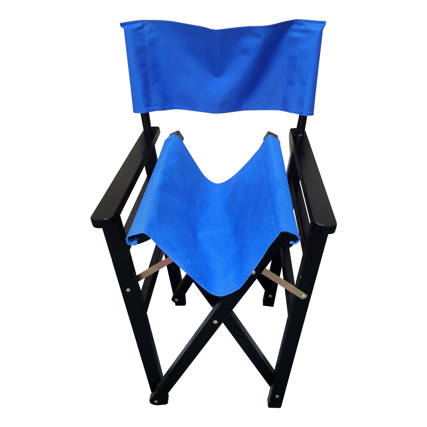 Folding Chair Wooden Director Chair Canvas Folding Chair Folding Chair 2pcs/set populus + Canvas (Color : Blue) - Korvel