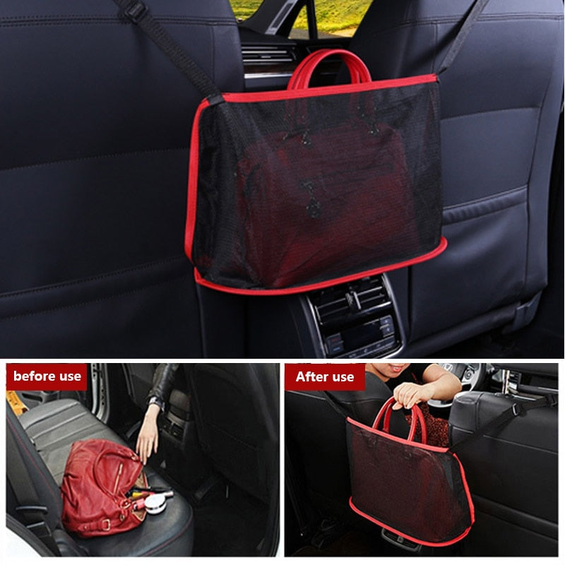 Universal Car Net Pocket Handbag Holder Organizer