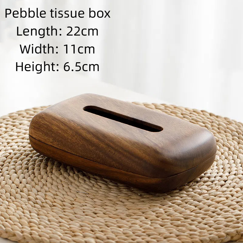 Solid wood tissue box simple household paper box hotel dining table office wooden paper box - Korvel