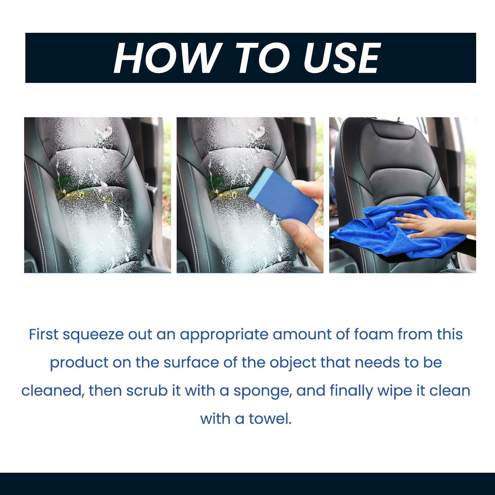 Foam Cleaner, Car Interior Seats Clean Decontamination Bright Refurbishment - Korvel