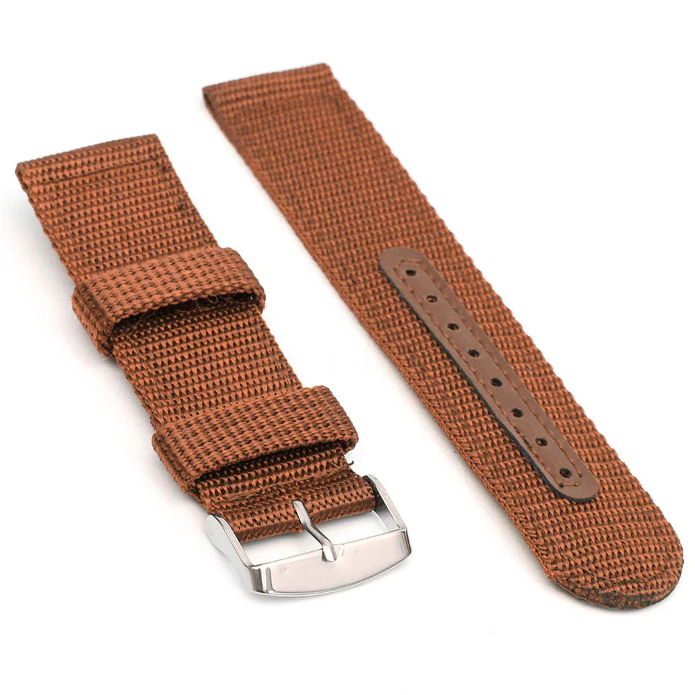 Bracelet de montre en nylon canvas militaire premium - 18mm à 24mm