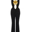 Golden Bloom Halter Backless Jumpsuit