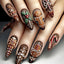 Ongles Press-On Amande de Noël avec Designs Festifs