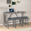 Bar Table Set with Power Socket for Dining and Game Rooms