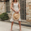 Vestido Midi de Lino y Algodón a Rayas BeAvant para Mujeres