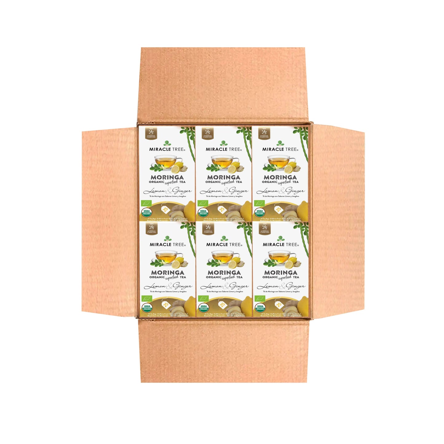 Thé Moringa Bio avec Citron et Gingembre