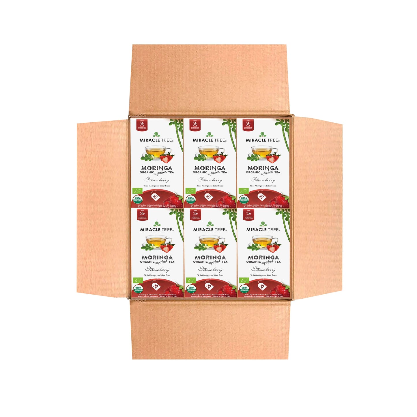 Thé Moringa Bio au Goût de Fraise