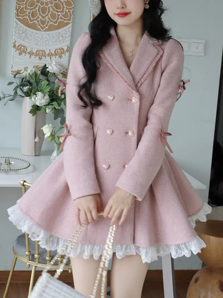 Vestido Elegante Rosa Invierno para Cada Ocasión