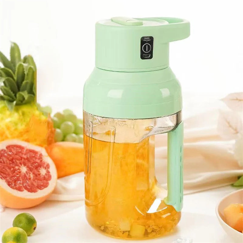Portable Electric Juicer with 1500ml Capacity - USB Rechargeable