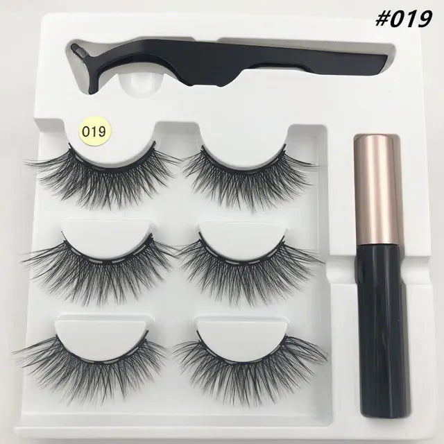 Premium 3D False Eyelashes with Magnetic Eyeliner