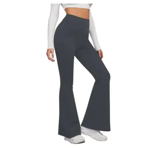 Pantalones Activos de Cintura Alta y Acampanados