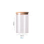 Contenants de stockage alimentaire en verre borosilicate recouverts de bambou