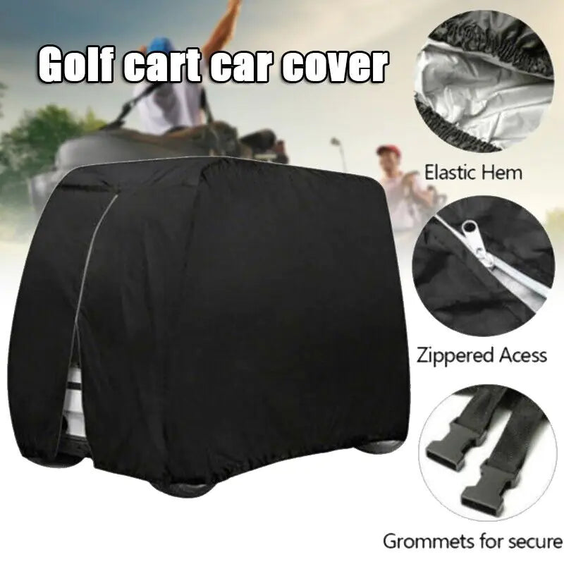 Premium Waterproof Golf Cart Cover for 4 Passengers