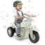 6V Kids Electric Ride-On Motorcycle with Bubble Maker - Beige