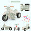 6V Kids Electric Ride-On Motorcycle with Bubble Maker - Beige