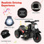 6V Kids Electric Ride-On Motorcycle with Bubble Maker - Black