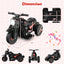 6V Kids Electric Ride-On Motorcycle with Bubble Maker - Black