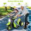 Motocicleta eléctrica para niños de 6V con generador de burbujas - Verde