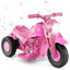 6V Kids Electric Ride-On Motorcycle with Bubble Maker - Pink