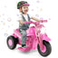 6V Kids Electric Ride-On Motorcycle with Bubble Maker - Pink