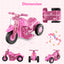 6V Kids Electric Ride-On Motorcycle with Bubble Maker - Pink