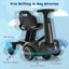 6V Kids Ride On Drift Car - 360° Spin & Adjustable Heights - Black