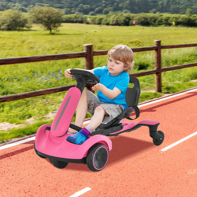 6V Kids Ride-On Drift Car with 360° Spin - Pink
