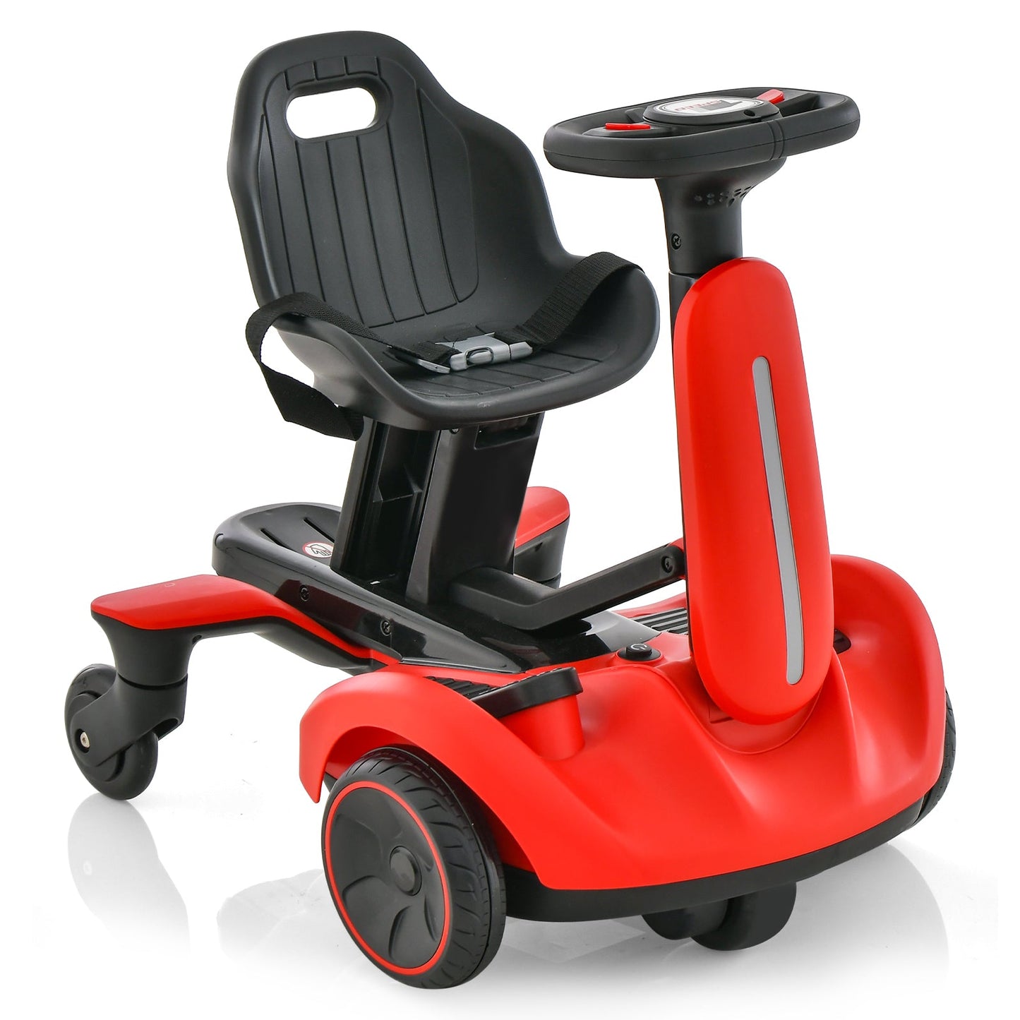 6V Kids Ride On Drift Car - 360° Spin & Adjustable Heights - Red