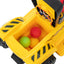 6V Kids Ride On Excavator with Basketball Hoop