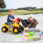 6V Kids Ride On Bulldozer with Basketball Hoop