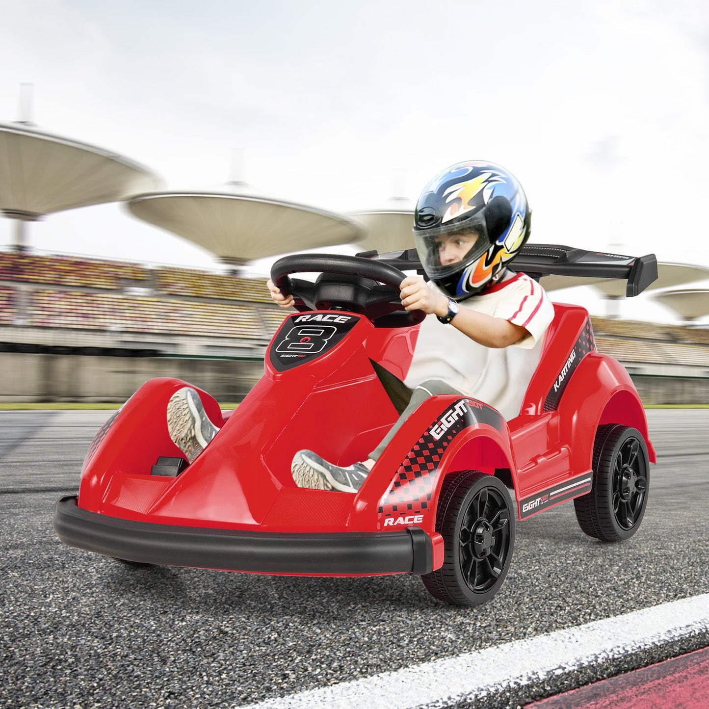 6V Kids Ride On Go Cart with Remote Control - Red