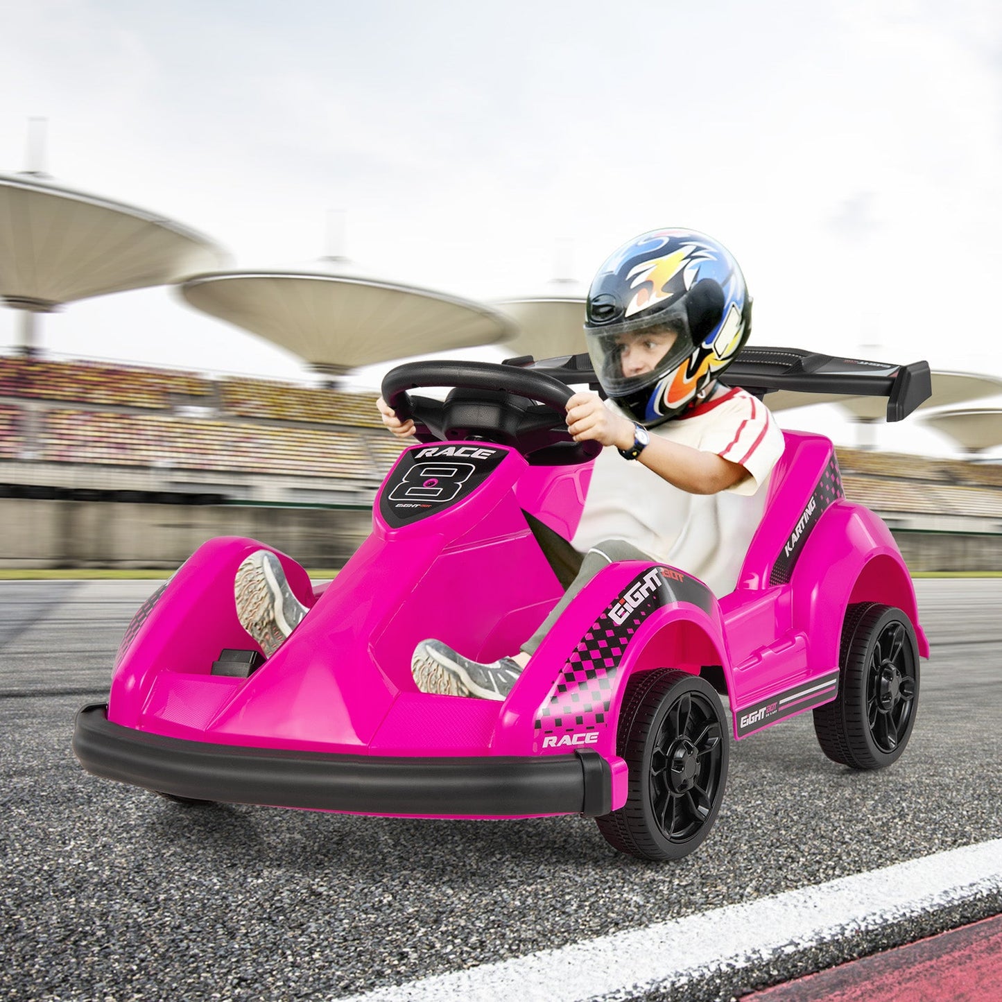 Go Cart électrique 6V pour enfants avec télécommande - Rose