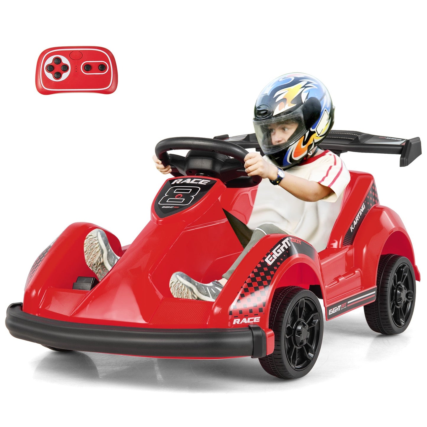6V Kids Ride On Go Cart with Remote Control - Red