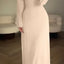 Elegant Long Sleeve Split Dress for Women