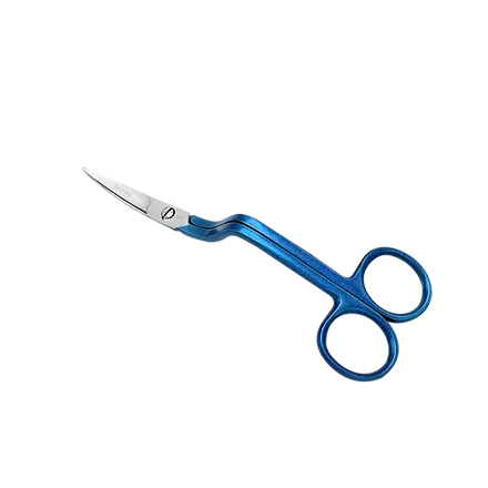 Tijeras de bordado curvas dobles verdaderas para zurdos de 6"