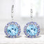 Elegant 9.96 Carat Blue Topaz & Tanzanite Sterling Silver Earrings