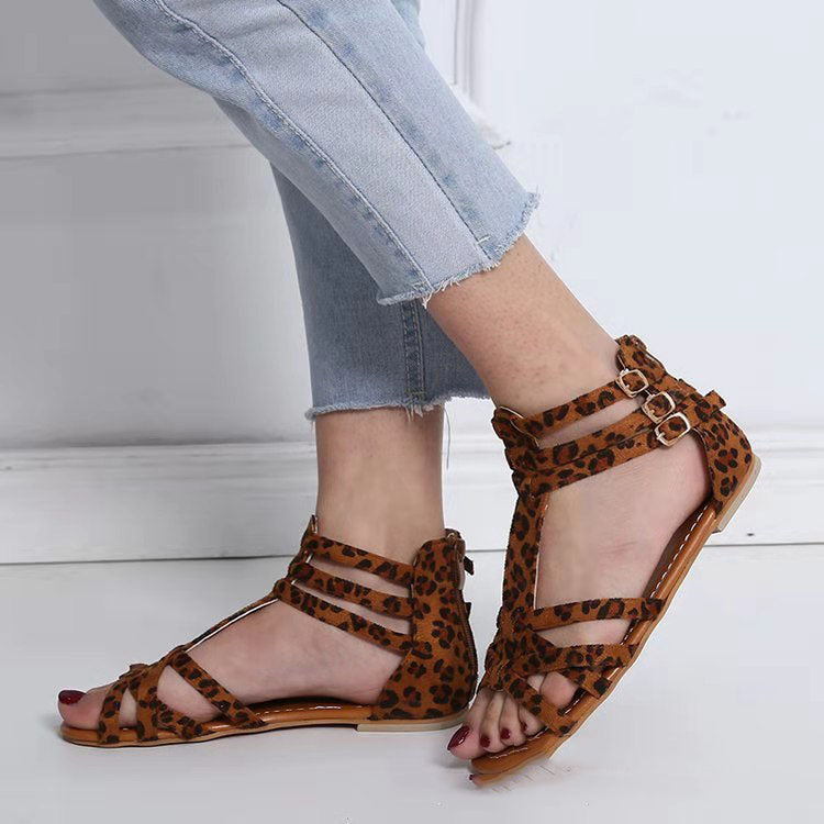 Sandalias de Cuero Casual para Mujer con Soporte Arqueado