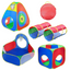 Ensemble de Tente de Balles pour Enfants de 5 Pièces avec Tunnels de Rampement