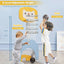 Panier de basketball ajustable 3-en-1 pour enfants - Jaune