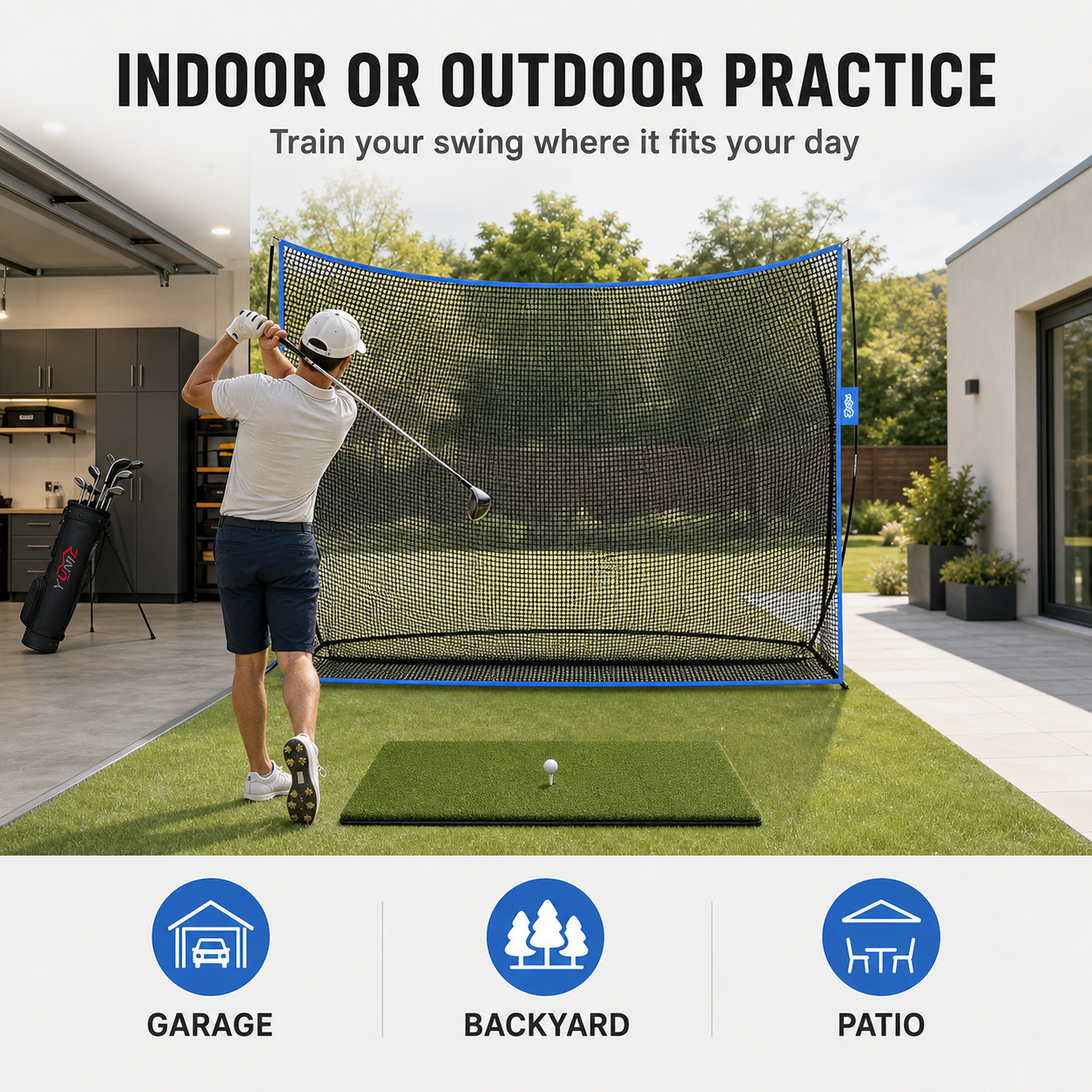Portable Golf Practice Net - 10ft x 7ft Training Aid