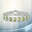 Bracelet en argent sterling avec opale et péridot de 19,73 carats