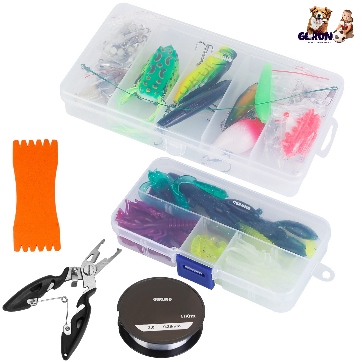 383-Piece Fishing Lure Tackle Kit for Bass Fishing