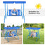 Outdoor Kids Patio Swing Bench with Canopy for 2