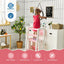 Marchepied de Cuisine pour Enfants avec Double Barrière de Sécurité - Rose
