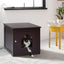 Weatherproof Multi-function Cat House Nightstand - Brown