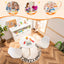 Ensemble de table d'activité moderne pour enfants et 2 chaises