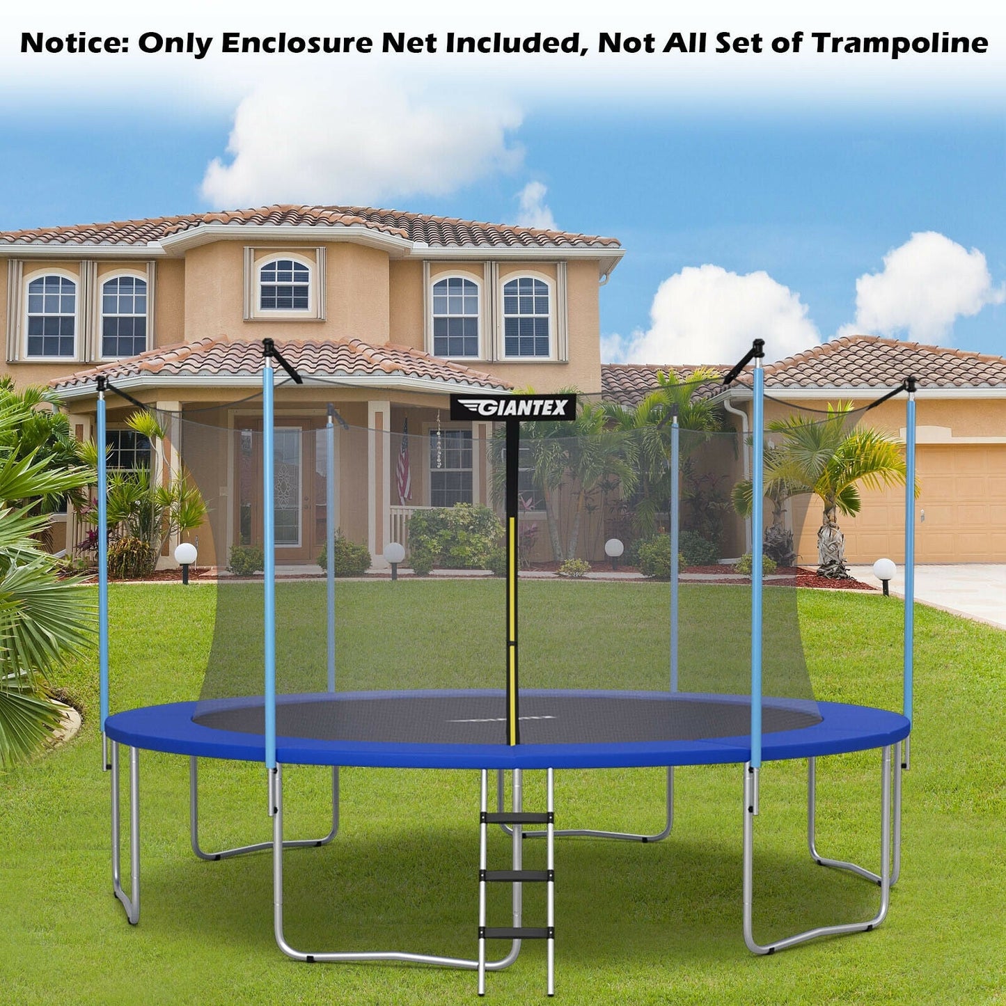 Red de seguridad de reemplazo resistente a la intemperie para trampolín de 16 pies