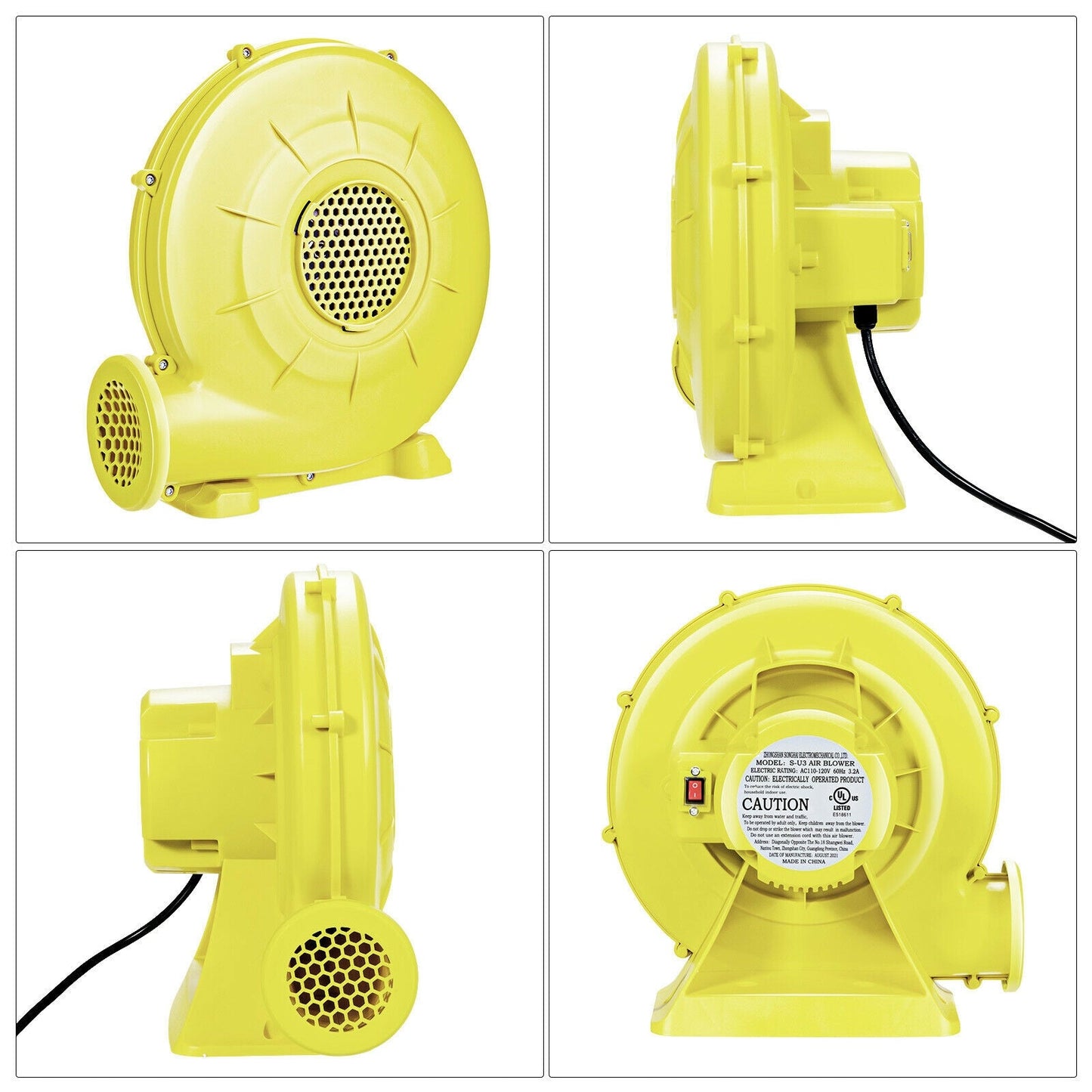 Pompe à air de 350 watts pour châteaux gonflables