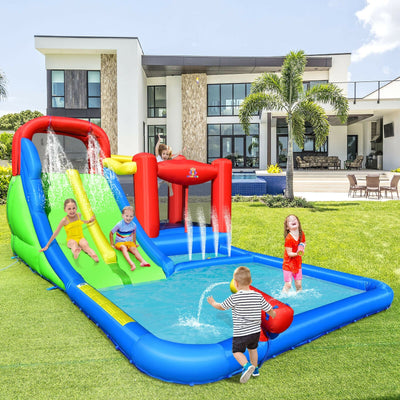 Tobogán Inflable con Pelotas de Océano para Niños